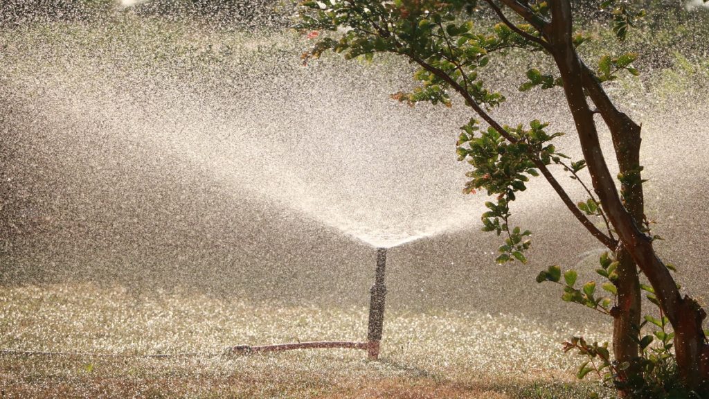 figure shows sprinkler irrigation