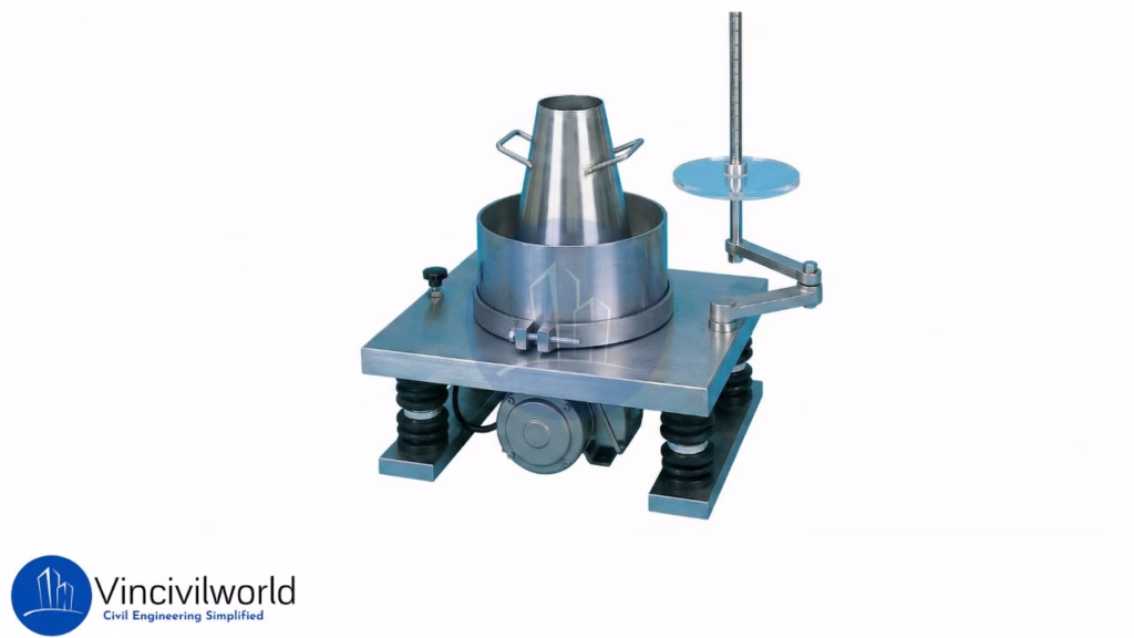 Vee Bee Consistometer test for workability of concrete apparatus