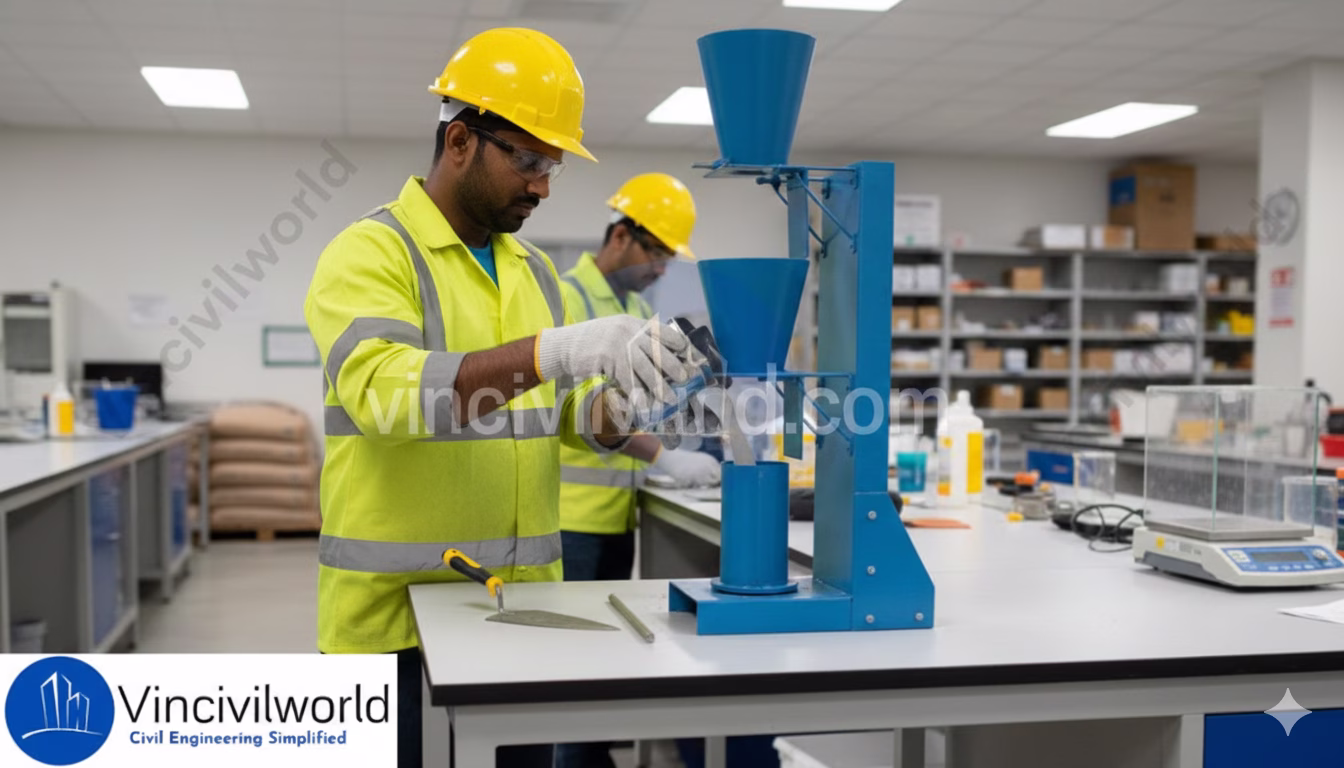 compaction factor test procedure to evaluate concrete workability