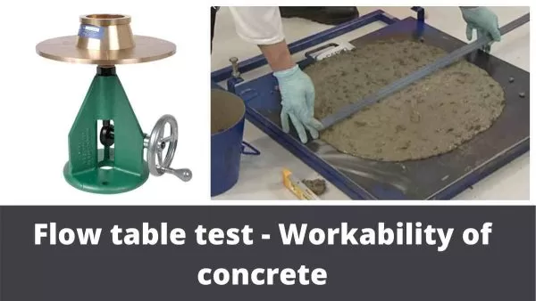 Flow table test of concrete